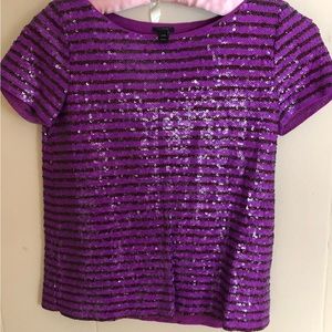 J Crew Beaded Sequin Top